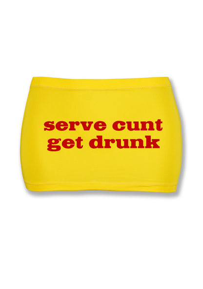 Serve Cxxt Get Drunk Y2K Mini Hip Skirt Cherrykitten