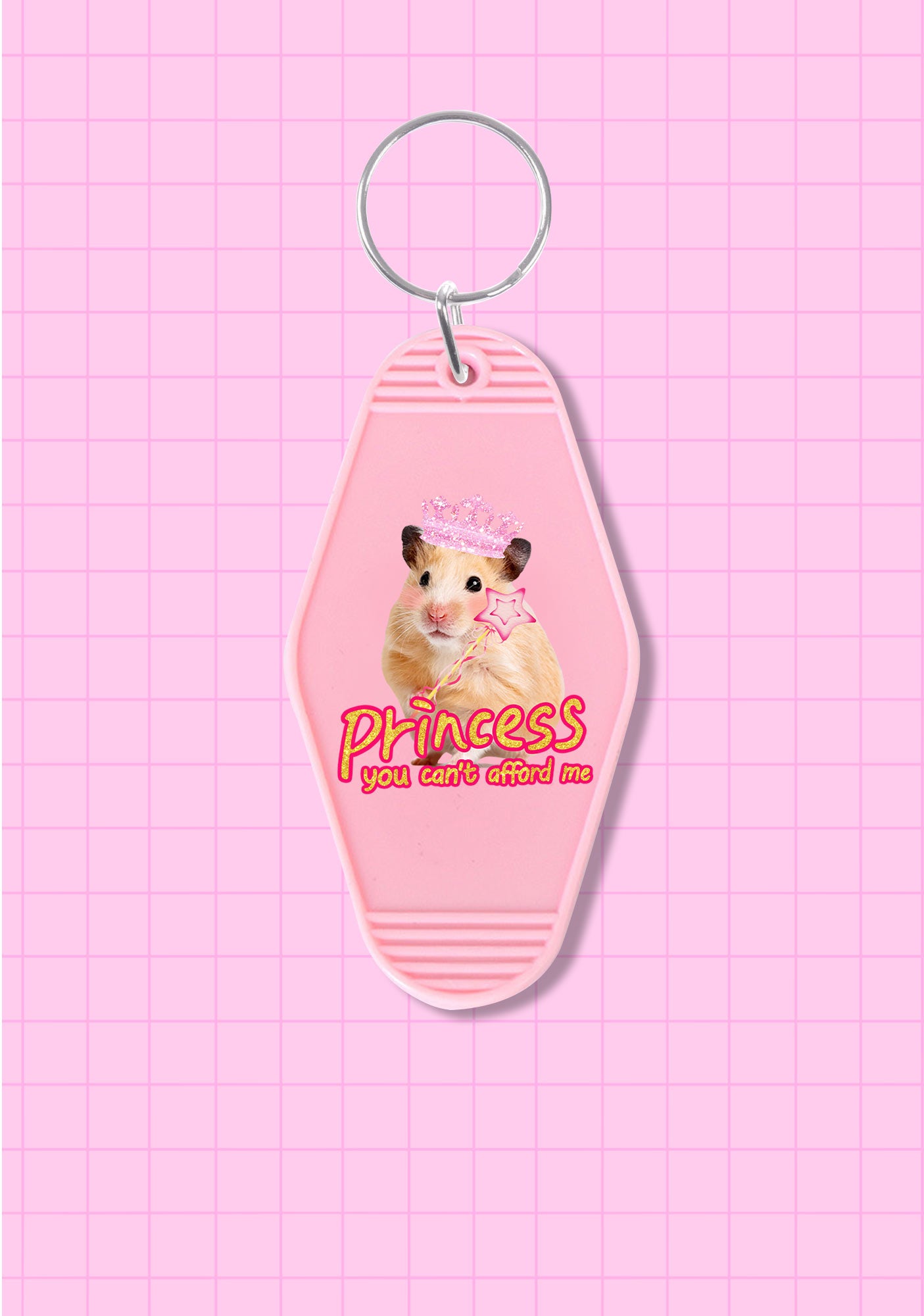 Princess You Can't Afford Me 1Pc Y2K Rhombus Keychain Cherrykitten