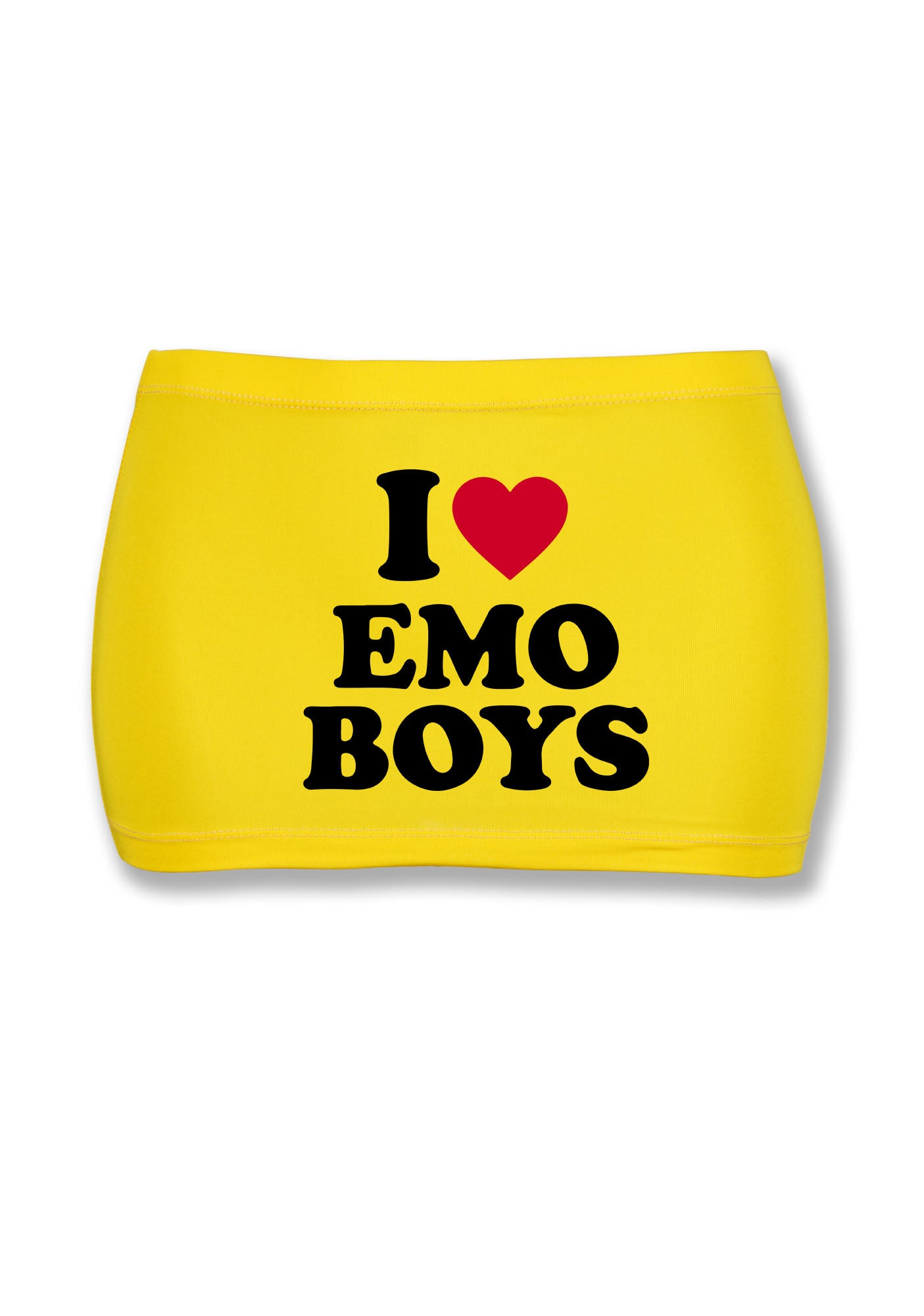 I Love Emo Boys Y2K Mini Hip Skirt Cherrykitten