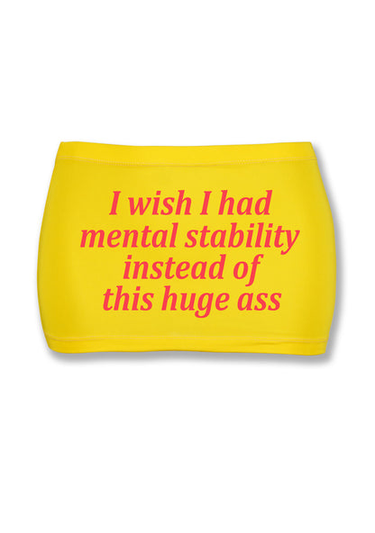 I Wish Mental Stability Y2K Mini Hip Skirt Cherrykitten