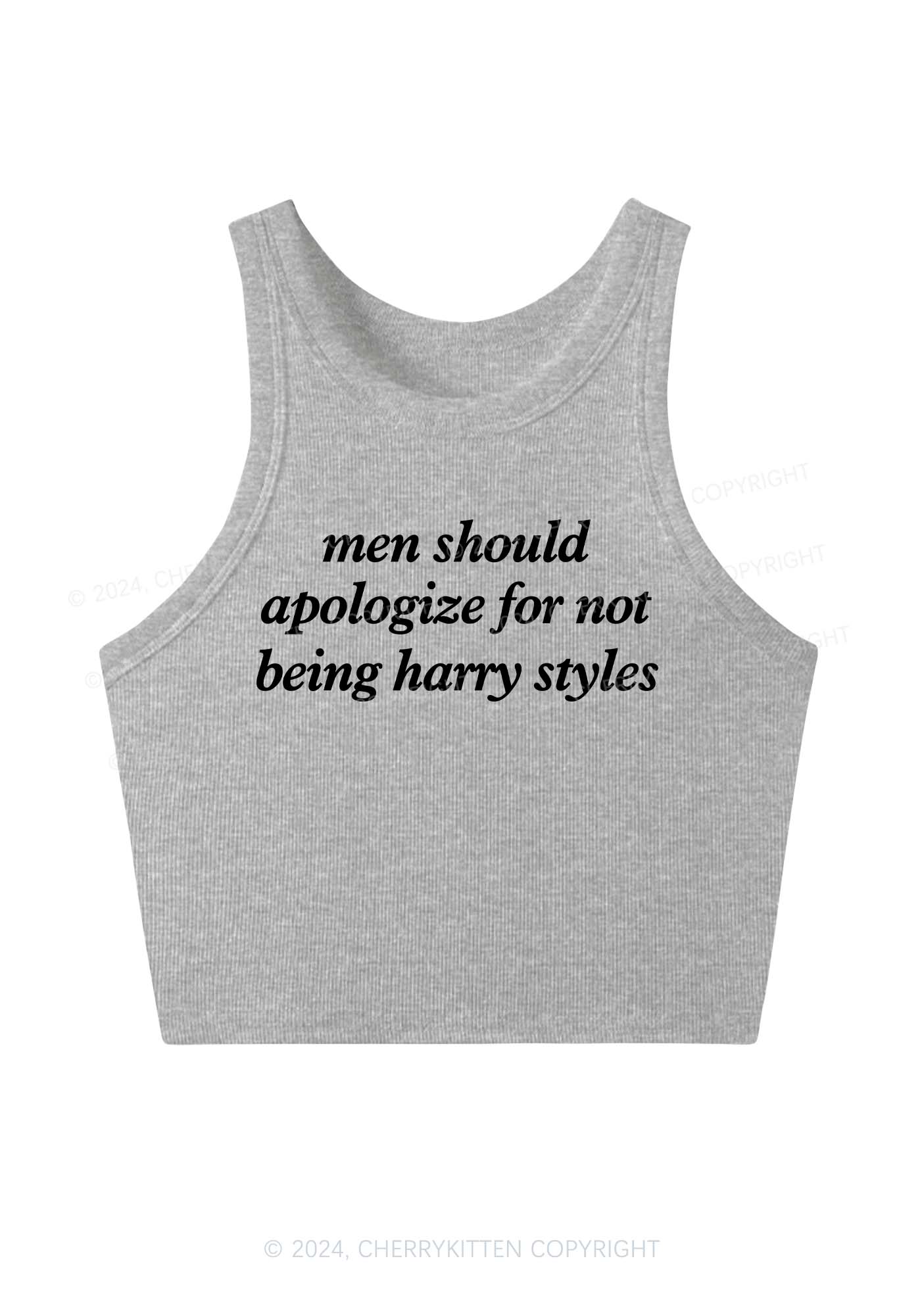 Men Should Apologize Y2K Crop Tank Top Cherrykitten