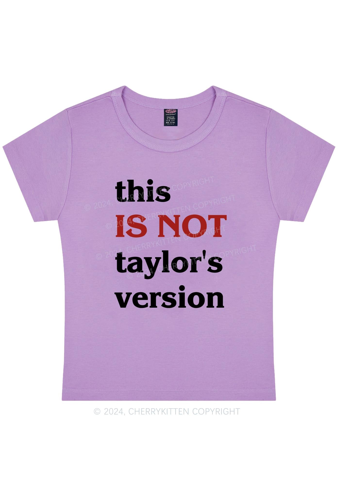 Is Not Tay's Version Y2K Baby Tee Cherrykitten