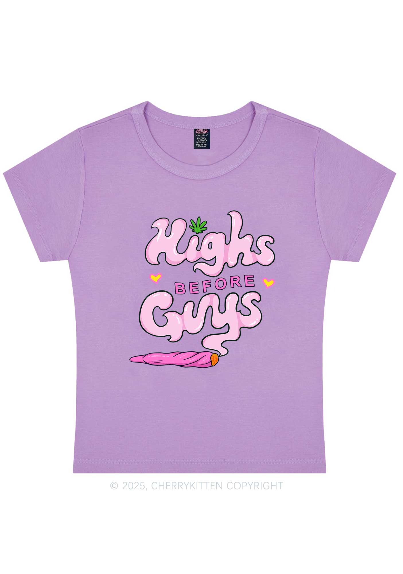 Highs Before Guys Y2K Baby Tee Cherrykitten