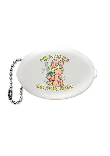 Cutie But Prolly Psycho Y2K Oval Mini Coin Pouch Cherrykitten