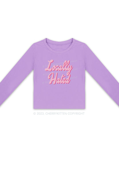 Locally Hated Long Sleeve Crop Top Cherrykitten