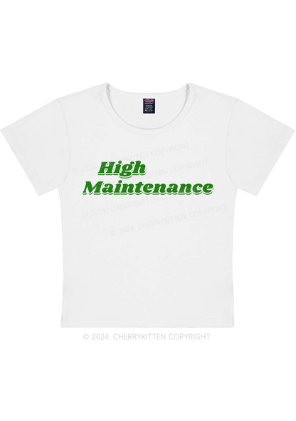 High Maintenance Y2K Baby Tee Cherrykitten