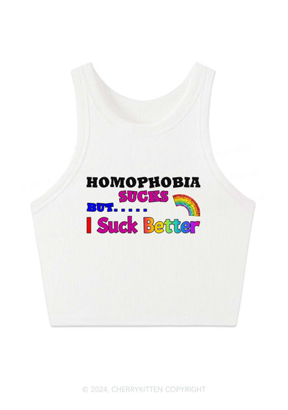 Homophobia Sucks Y2K Crop Tank Top Cherrykitten