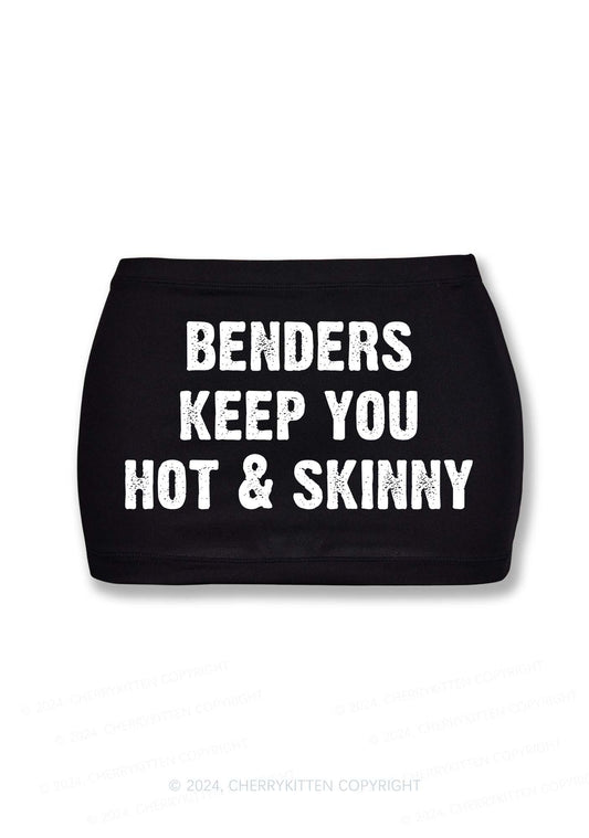 Benders Keep You Hot Y2K Mini Hip Skirt Cherrykitten