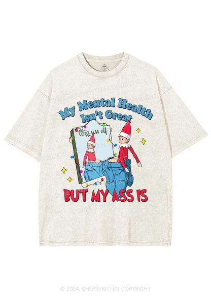 Christmas Big Axx Elf Y2K Washed Tee Cherrykitten