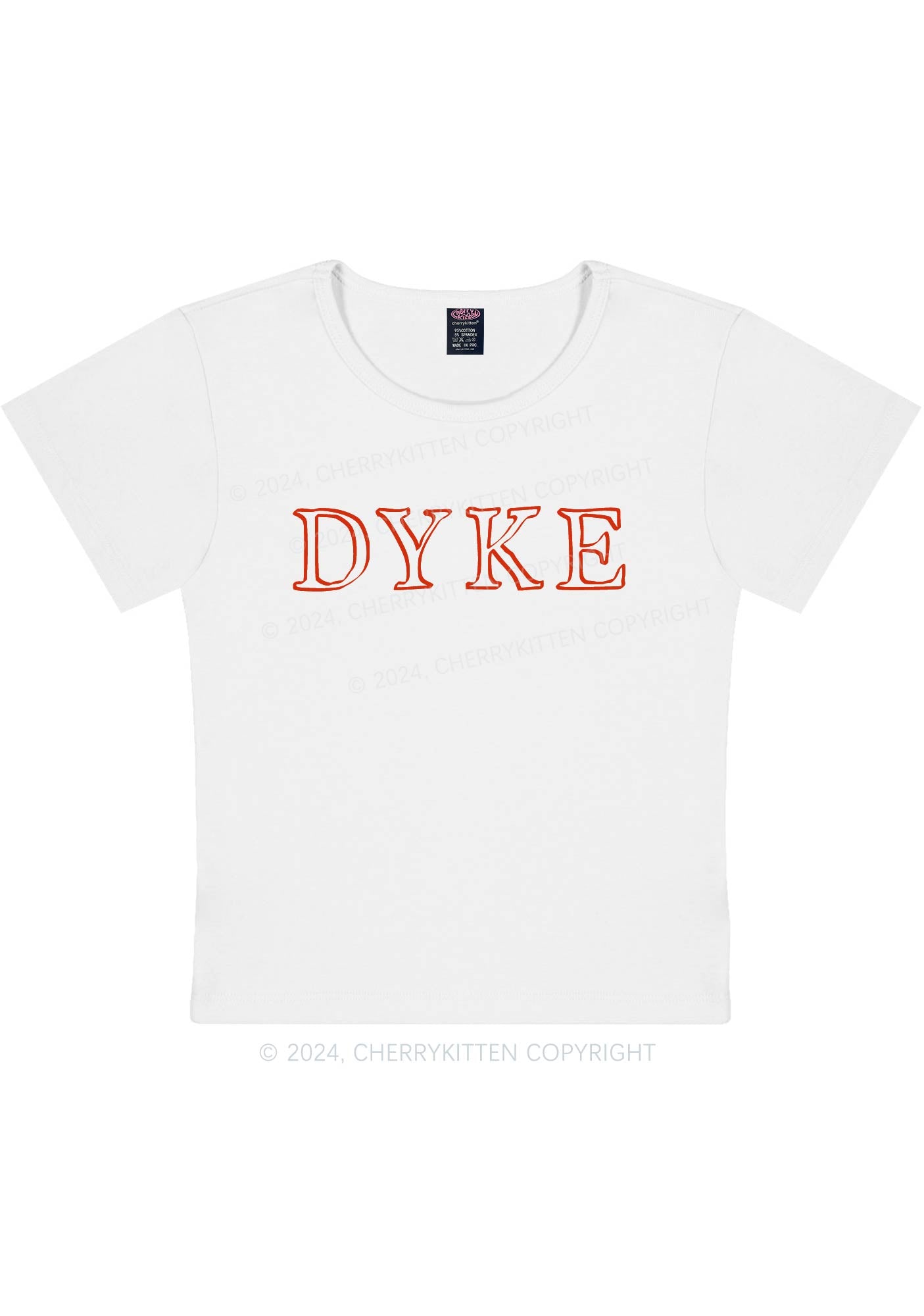 DYKE Y2K Baby Tee Cherrykitten