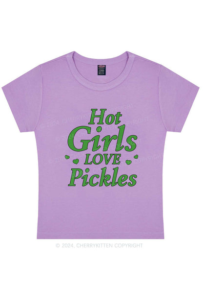 Hot Girls Love Pickles Y2K Baby Tee Cherrykitten