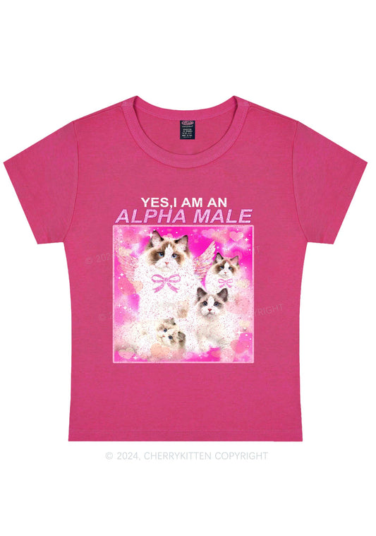 Alpha Male Y2K Baby Tee Cherrykitten