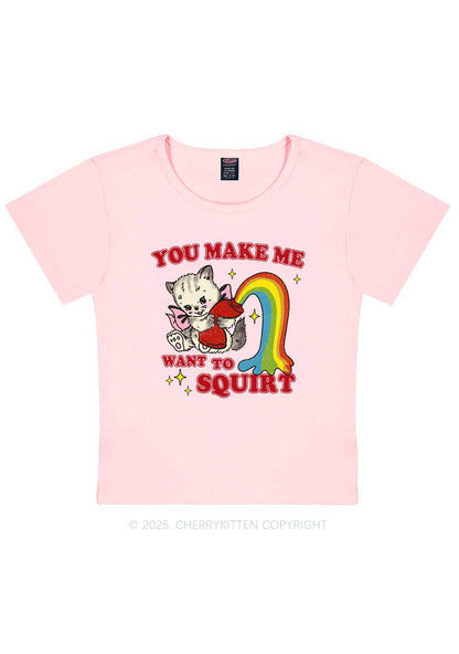 You Make Me Squirt Y2K Baby Tee Cherrykitten