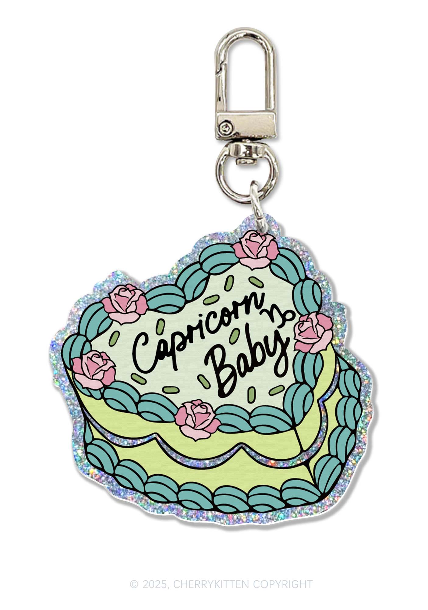 Capricorn Baby 1Pc Y2K Glitter Keychain Cherrykitten