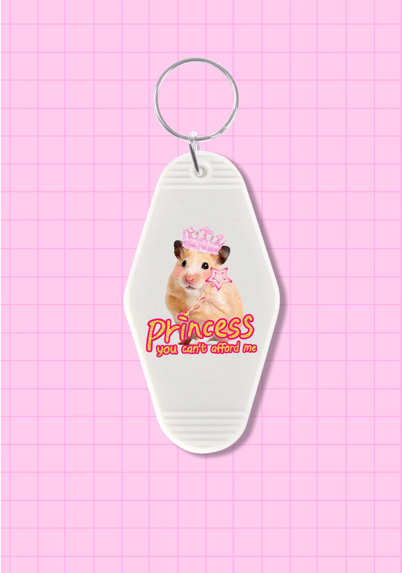 Princess You Can't Afford Me 1Pc Y2K Rhombus Keychain Cherrykitten