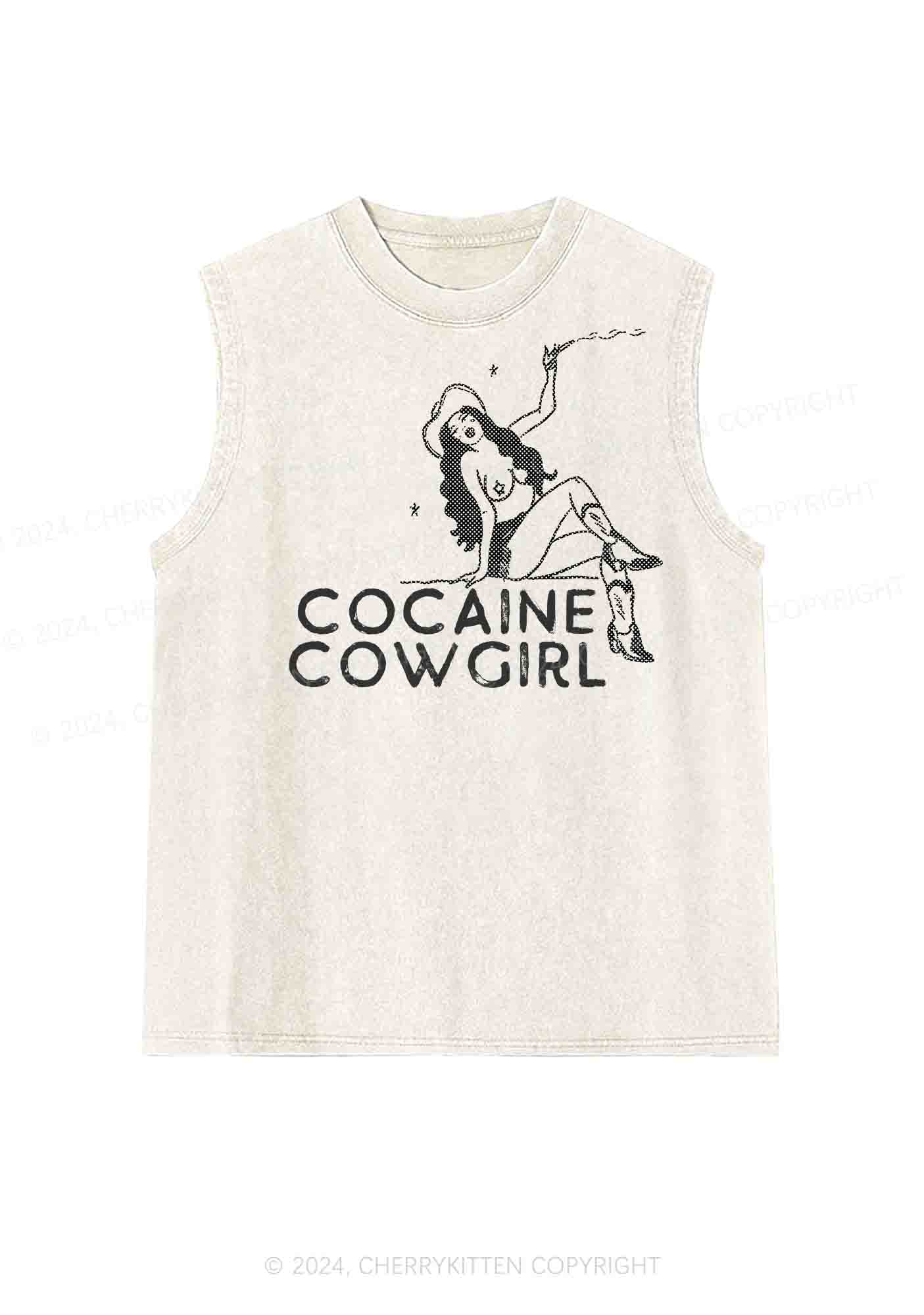 Cola Cowgirl Y2K Washed Tank Cherrykitten