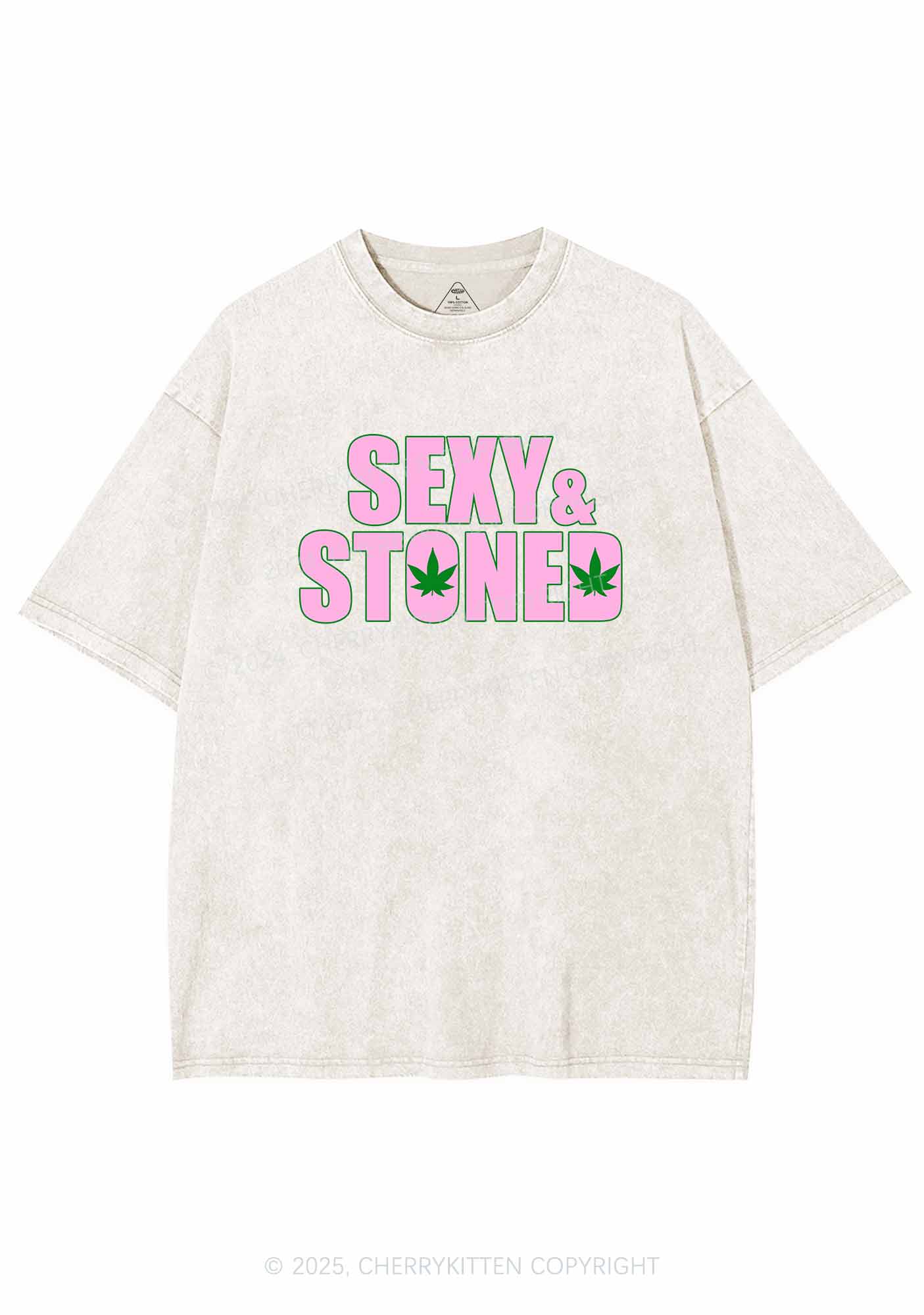 Sx Stoned Y2K Washed Tee Cherrykitten