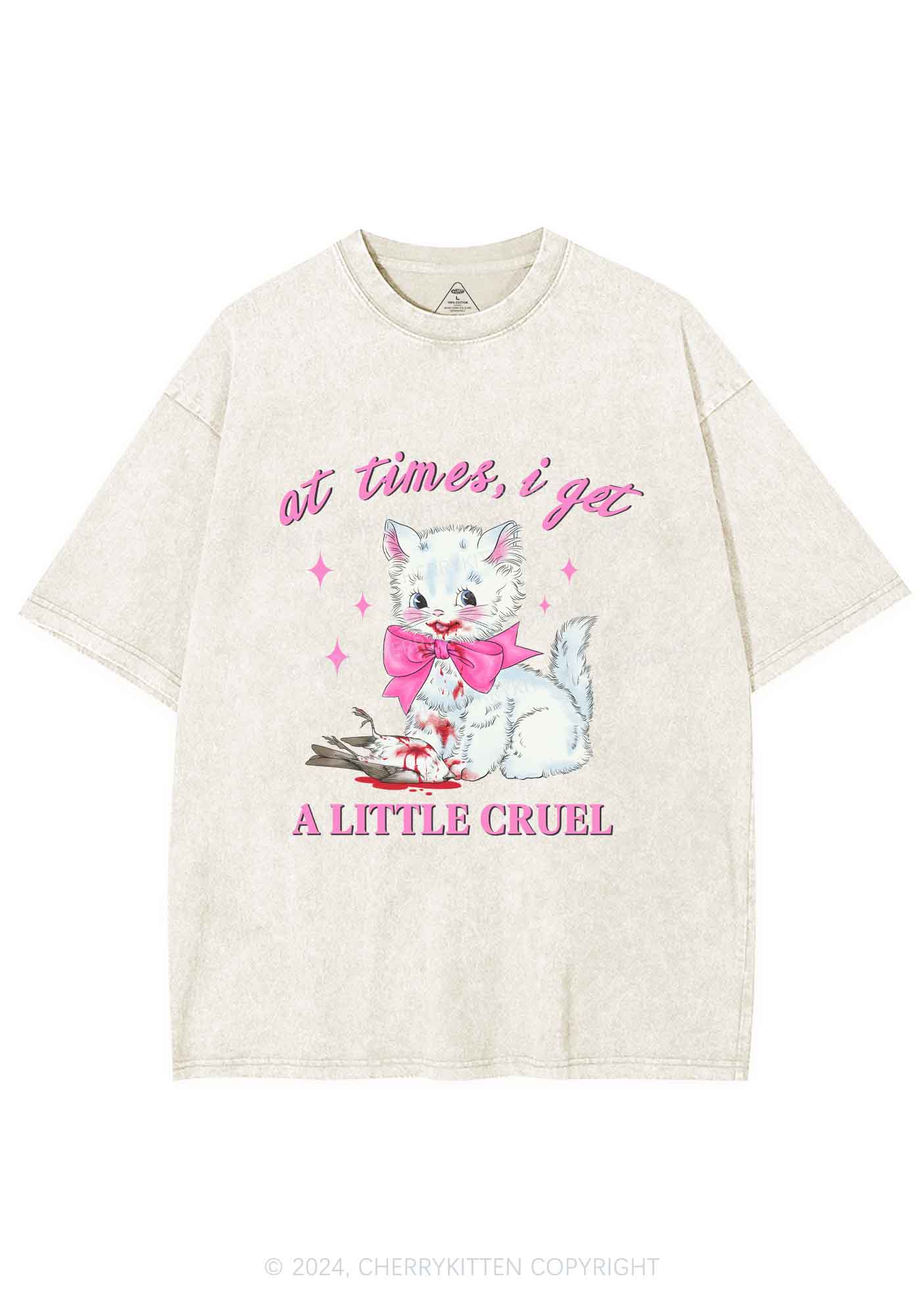 A Little Cruel Y2K Washed Tee Cherrykitten