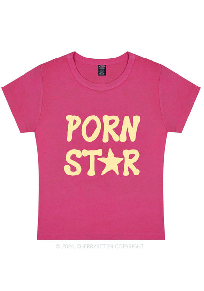 Curvy Pxrn Star Y2K Baby Tee Cherrykitten