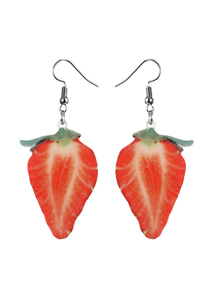 Acrylic Strawberry Y2K Earrings Cherrykitten