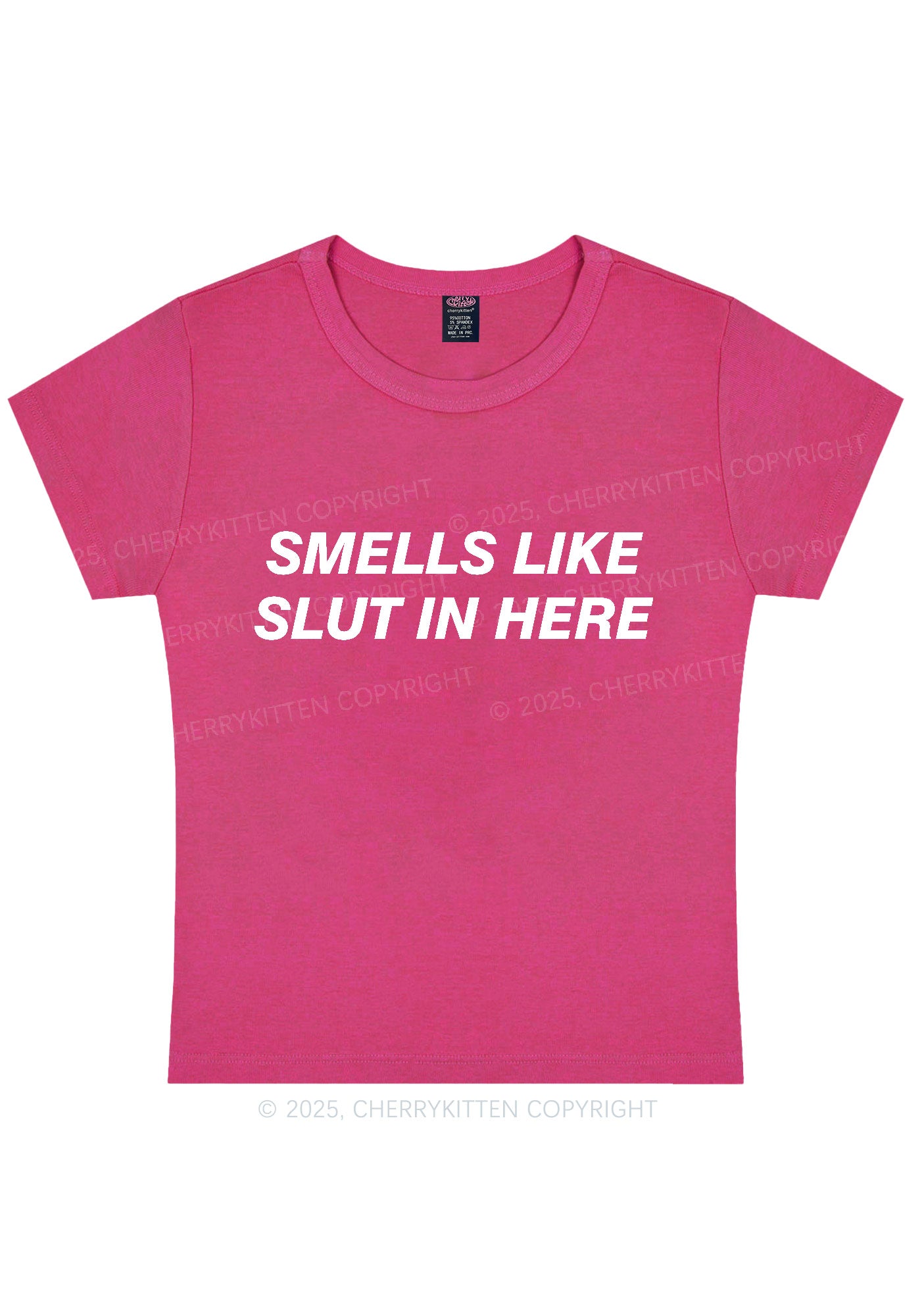 Smells Like Slxt Y2K Baby Tee Cherrykitten