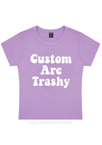 Custom Trashy Y2K Baby Tee Cherrykitten