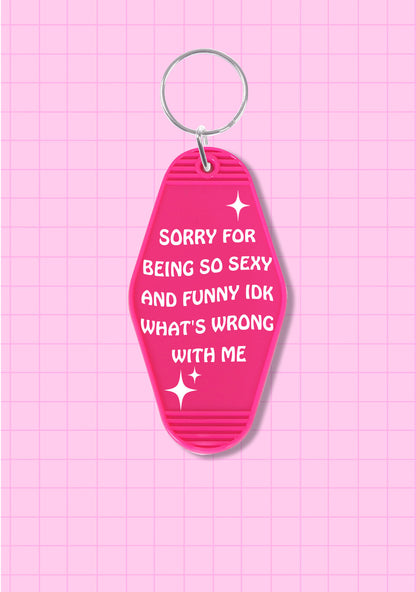 Sorry For Being So Funny 1Pc Y2K Rhombus Keychain Cherrykitten