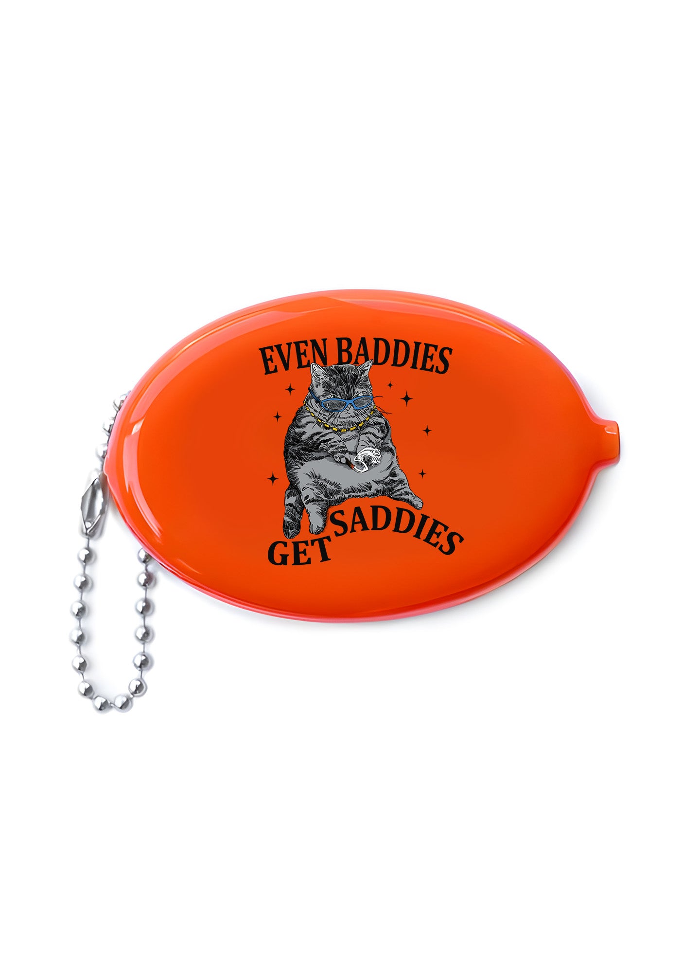 Even Baddies Get Saddies Y2K Oval Mini Coin Pouch Cherrykitten