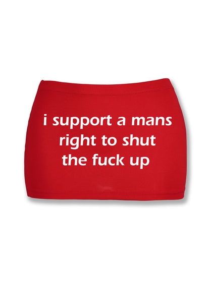 I Support A Mans Right Y2K Mini Hip Skirt Cherrykitten