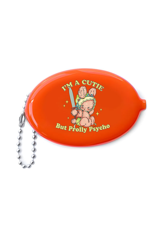 Cutie But Prolly Psycho Y2K Oval Mini Coin Pouch Cherrykitten