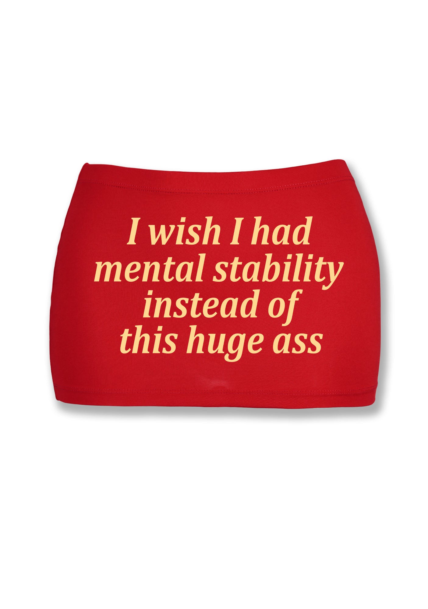 I Wish Mental Stability Y2K Mini Hip Skirt Cherrykitten