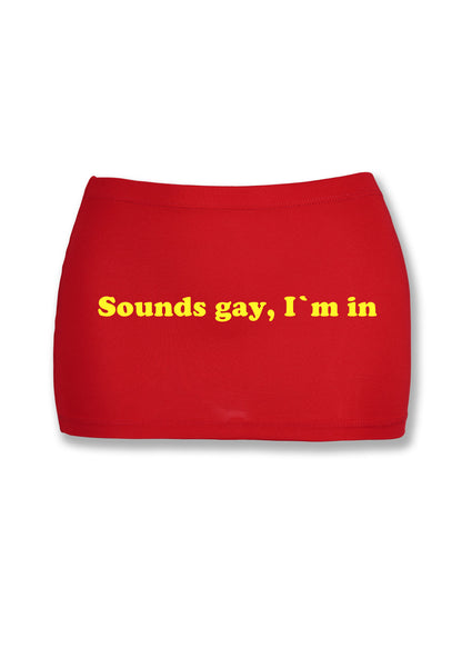 Sounds Gay Y2K Mini Hip Skirt Cherrykitten