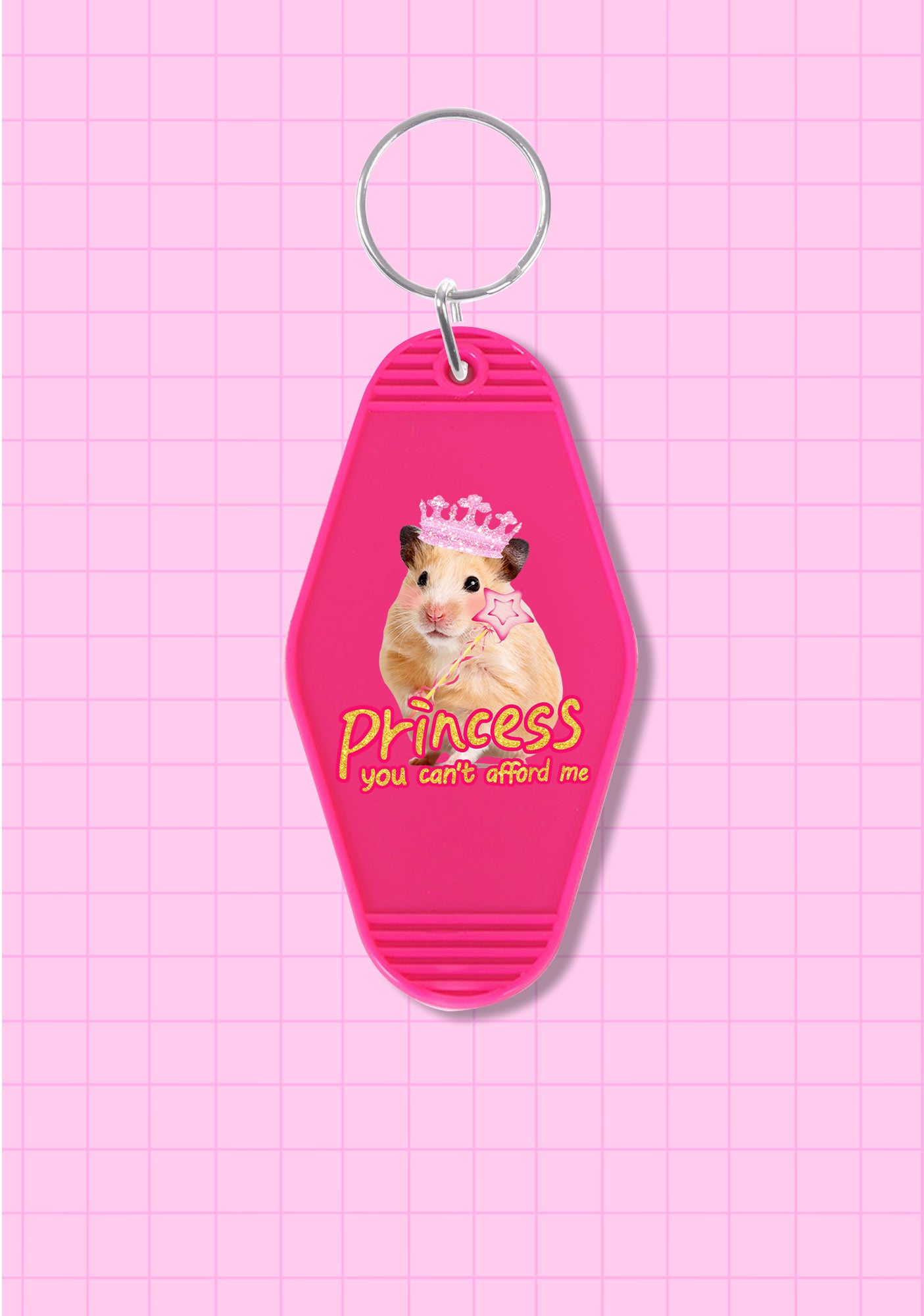 Princess You Can't Afford Me 1Pc Y2K Rhombus Keychain Cherrykitten