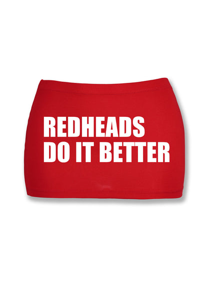 Redheads Do It Better Y2K Mini Hip Skirt Cherrykitten