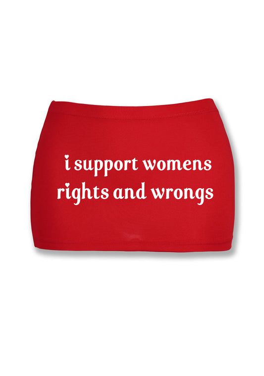 I Support Women Y2K Mini Hip Skirt Cherrykitten