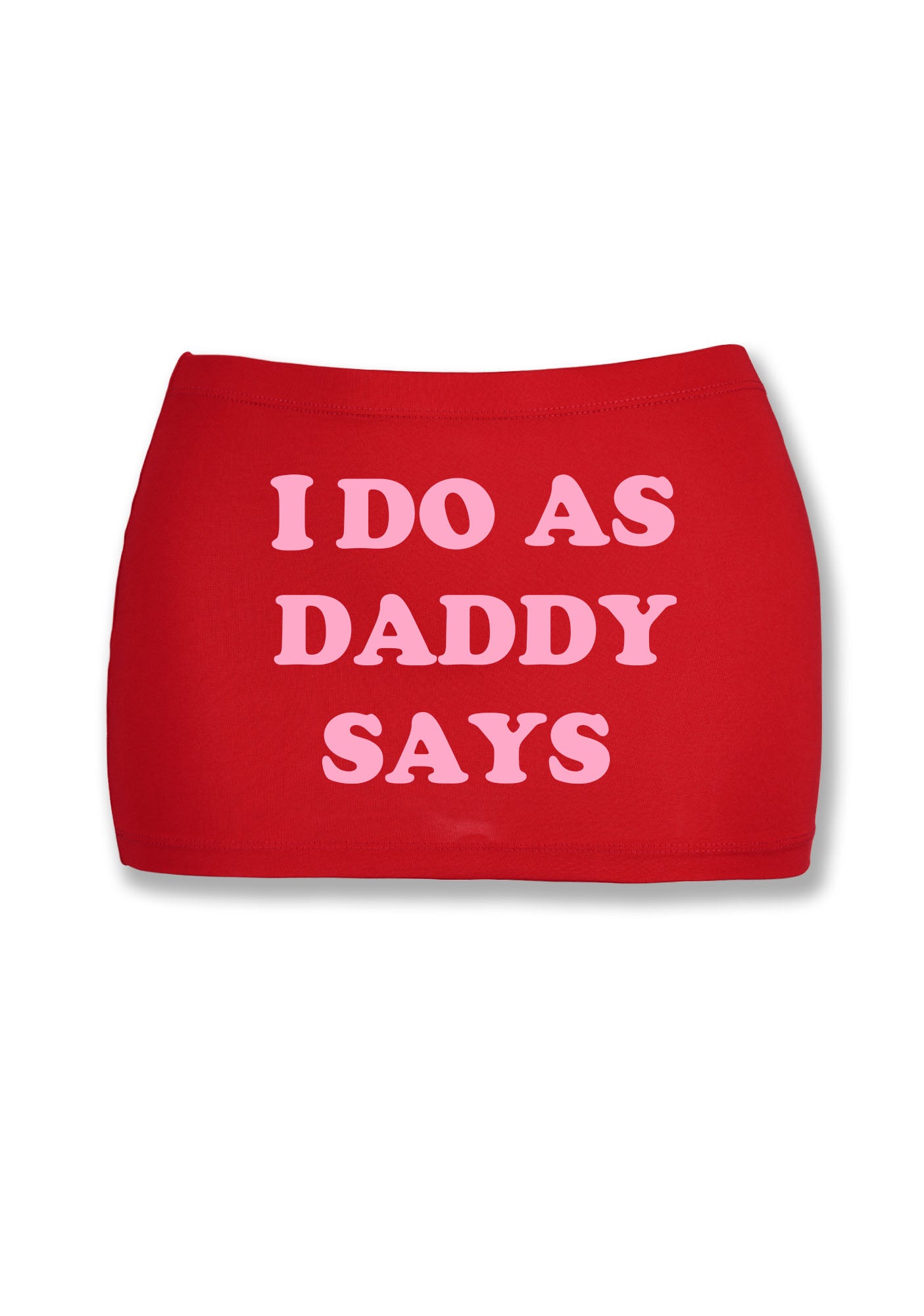 I Do As Daddy Says Y2K Mini Hip Skirt Cherrykitten