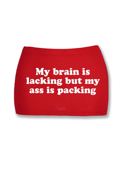 My Brain Is Lacking Y2K Mini Hip Skirt Cherrykitten