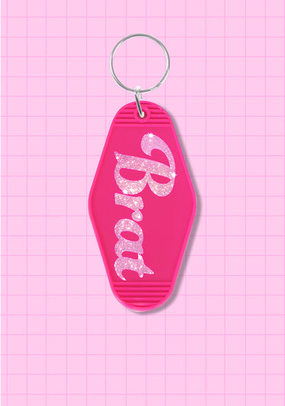 Glitter Brat 1Pc Y2K Hotel Keychain Cherrykitten