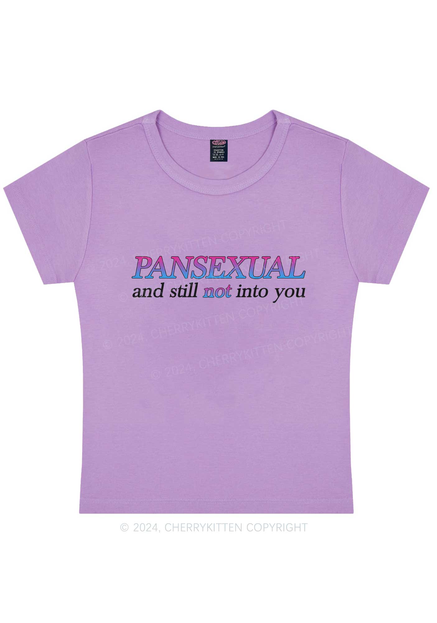 Pansexual Still Not Into You Y2K Baby Tee Cherrykitten