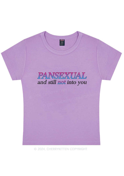 Pansexual Still Not Into You Y2K Baby Tee Cherrykitten