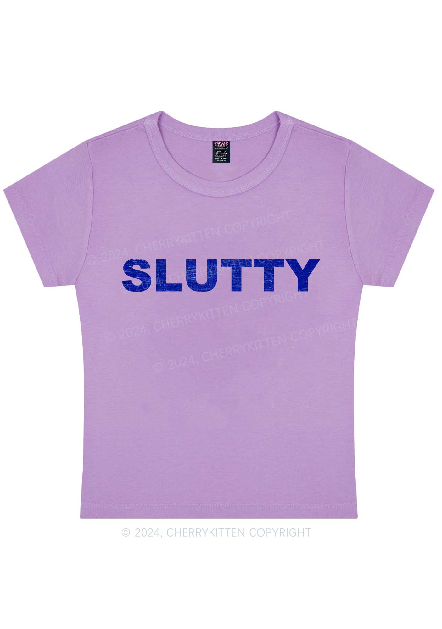 Slxtty Y2K Baby Tee Cherrykitten