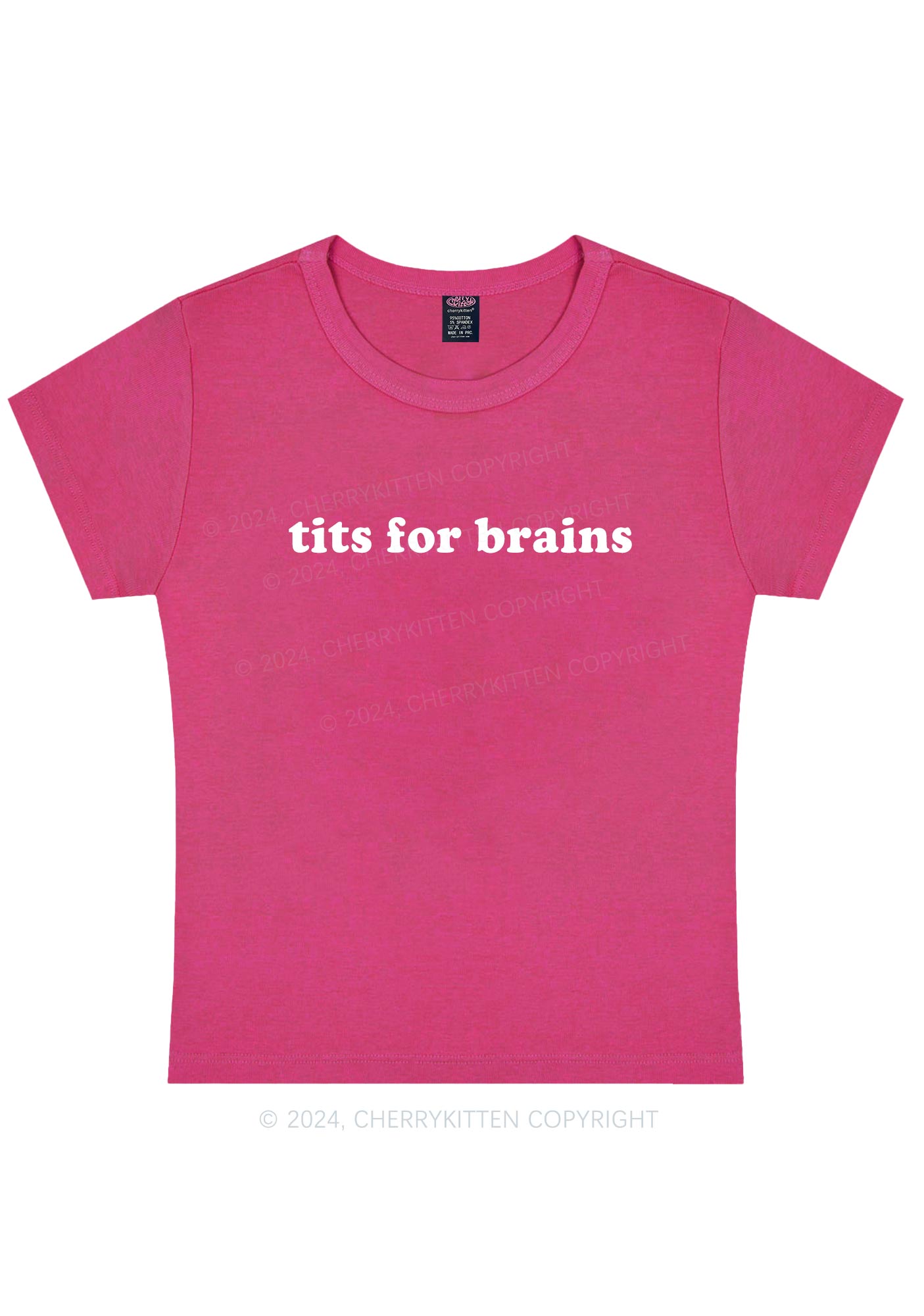 Txts For Brains Y2K Baby Tee Cherrykitten