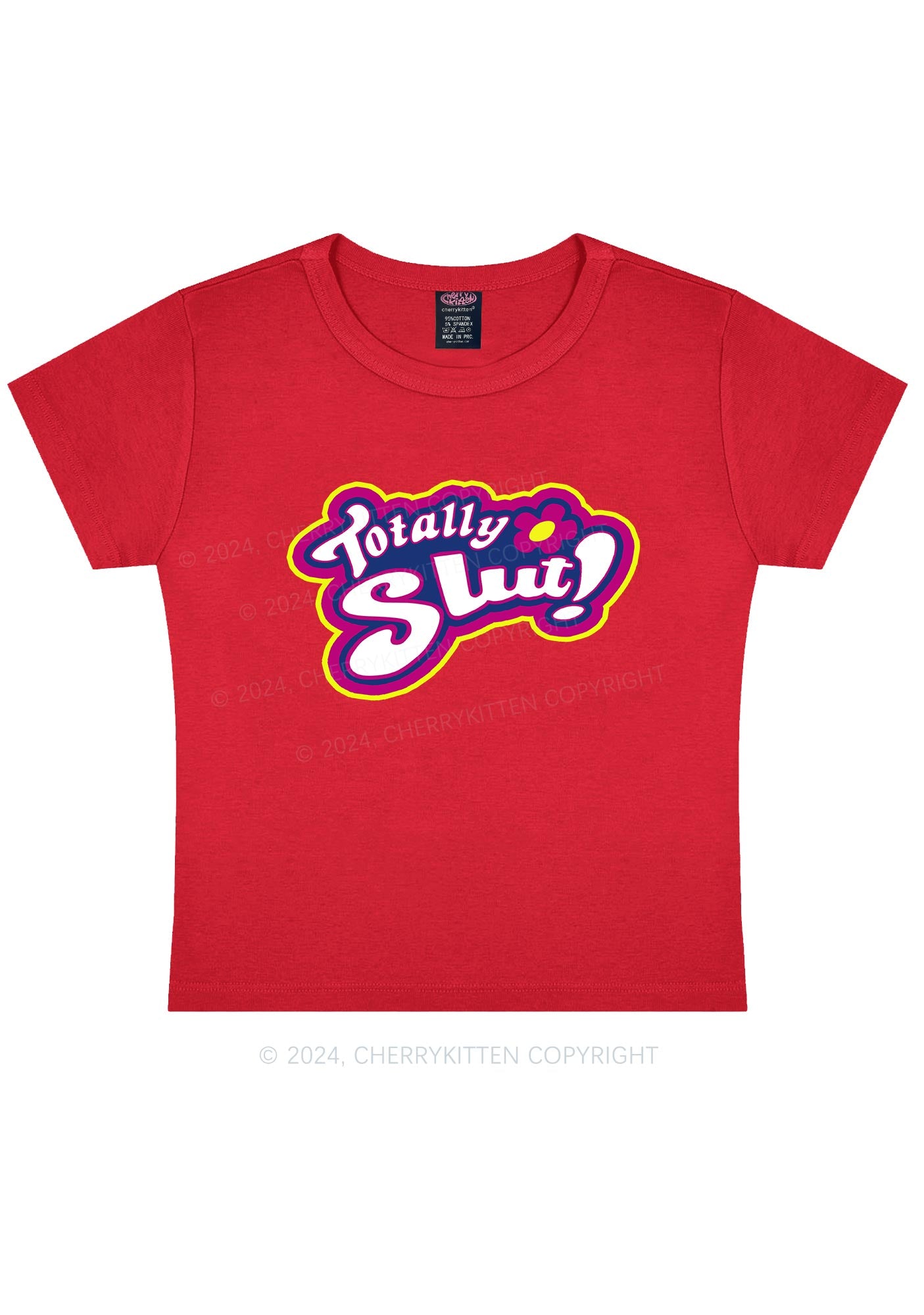 Totally Slxt Y2K Baby Tee Cherrykitten