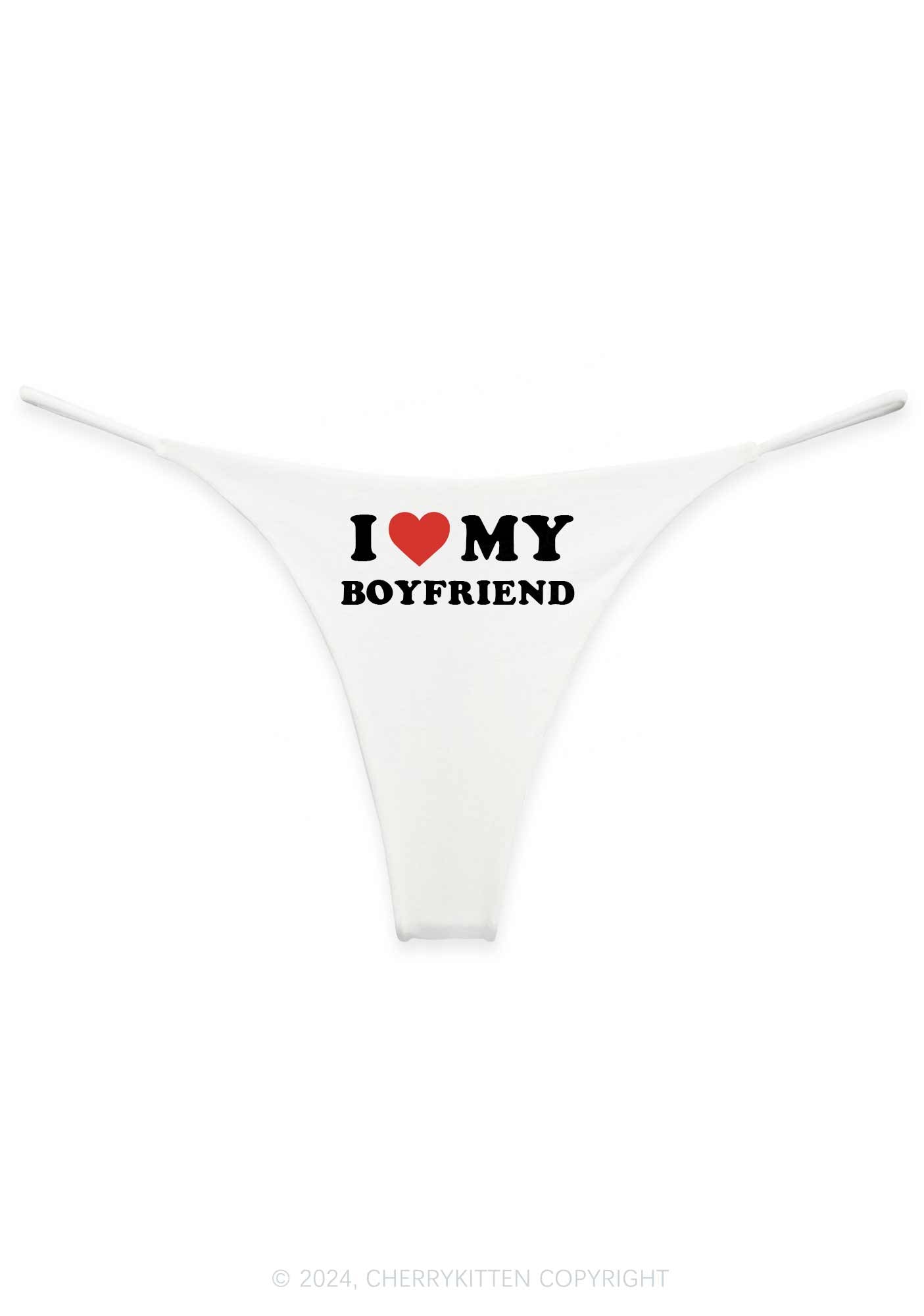 I Love My Boyfriend Y2K Bikini String Thong Cherrykitten