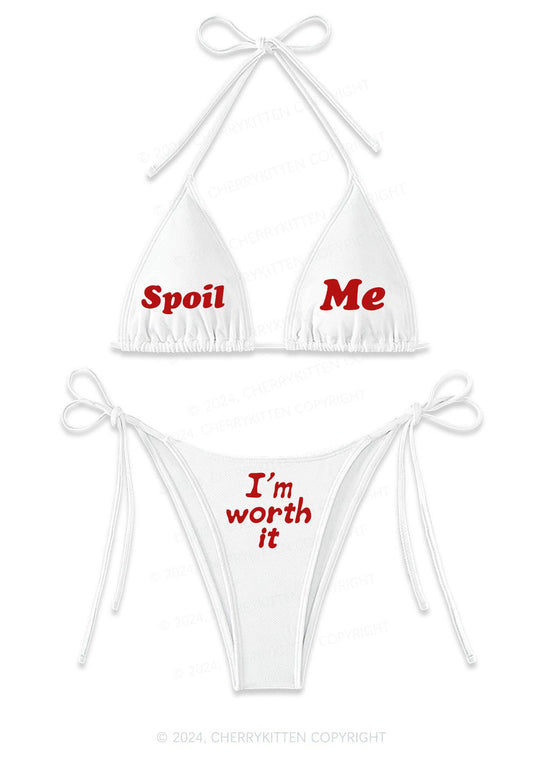 Spoil Me Y2K Halter Triangle Bikini Set Cherrykitten
