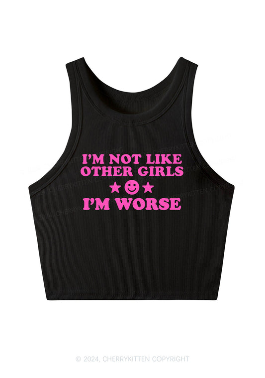 I'm Worse Y2K Crop Tank Top Cherrykitten