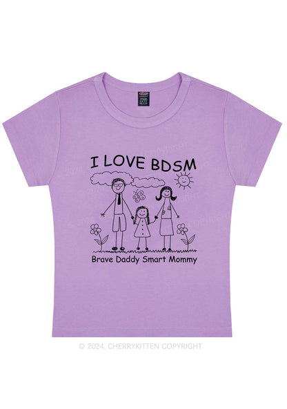 I Love BDSM Y2K Baby Tee Cherrykitten