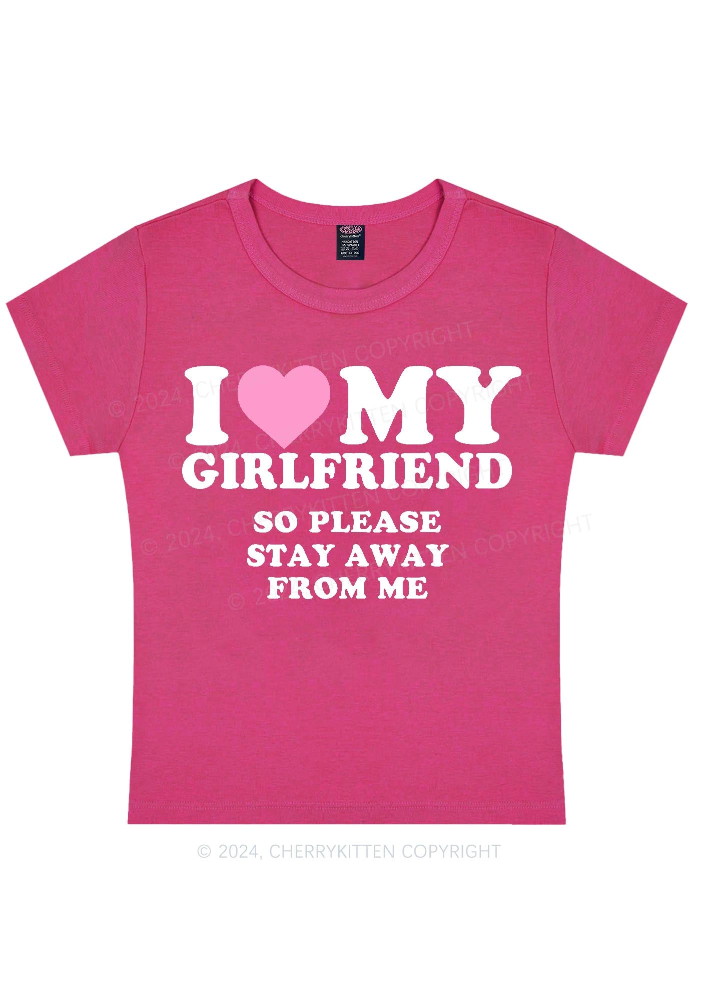 I Love My GF Y2K Valentine's Day Baby Tee Cherrykitten