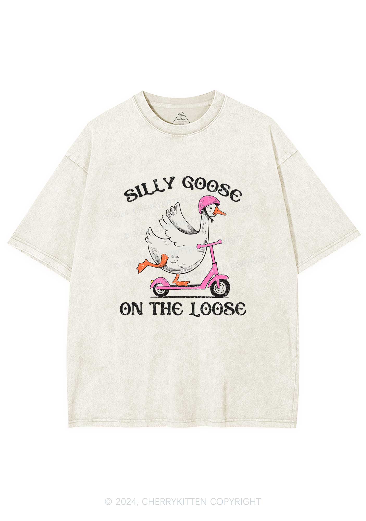 Silly Goose On the Loose Y2K Washed Tee Cherrykitten