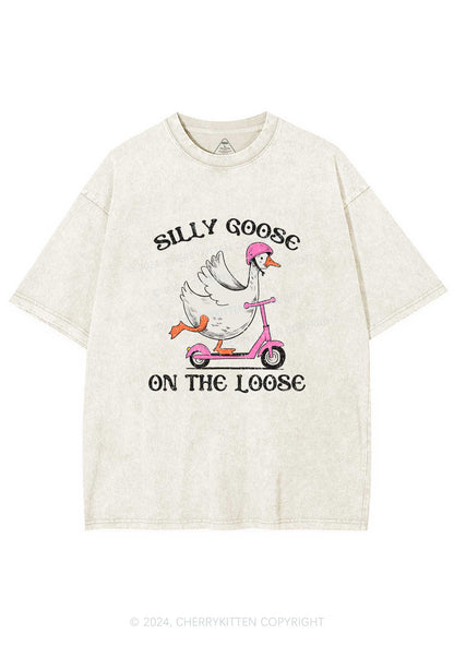 Silly Goose On the Loose Y2K Washed Tee Cherrykitten